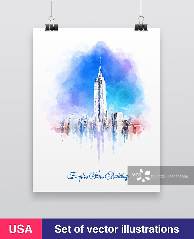 纽约城市天际线与都市摩天大楼图片素材