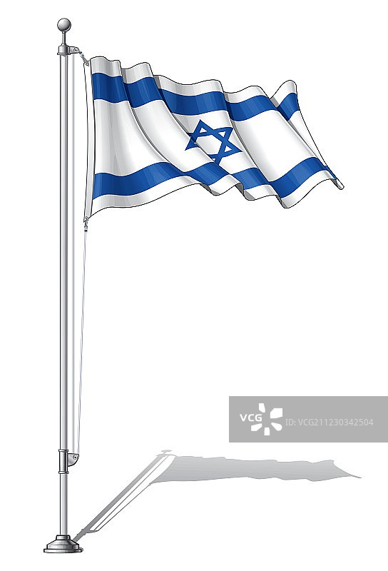 以色列的旗杆图片素材