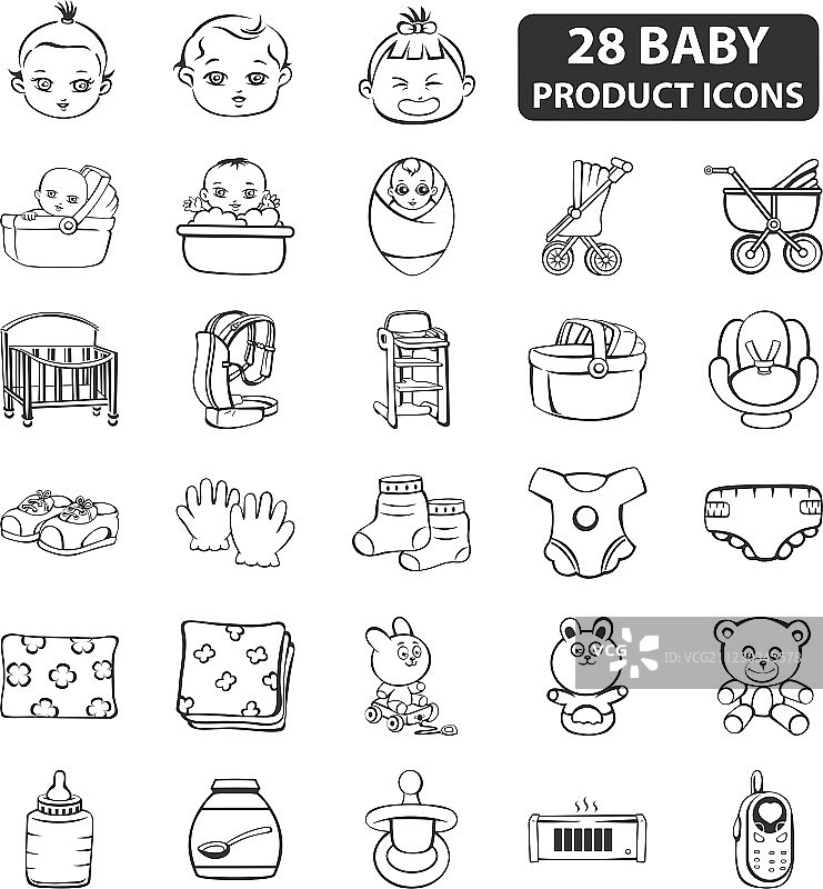 婴儿产品图标图片素材