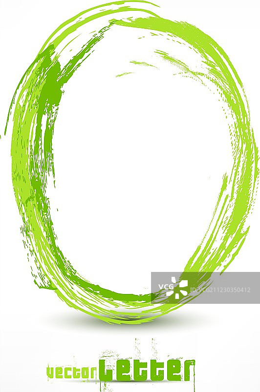 手绘字母Grunge绿色草地波浪图片素材