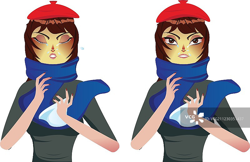 打喷嚏的女人2图片素材