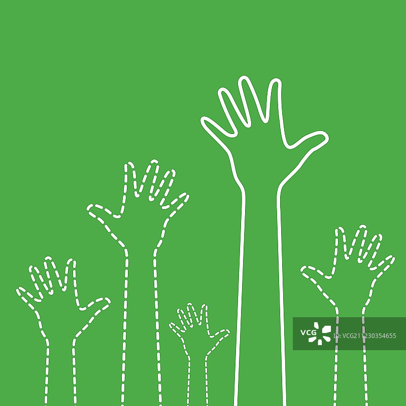 绿色的手图片素材