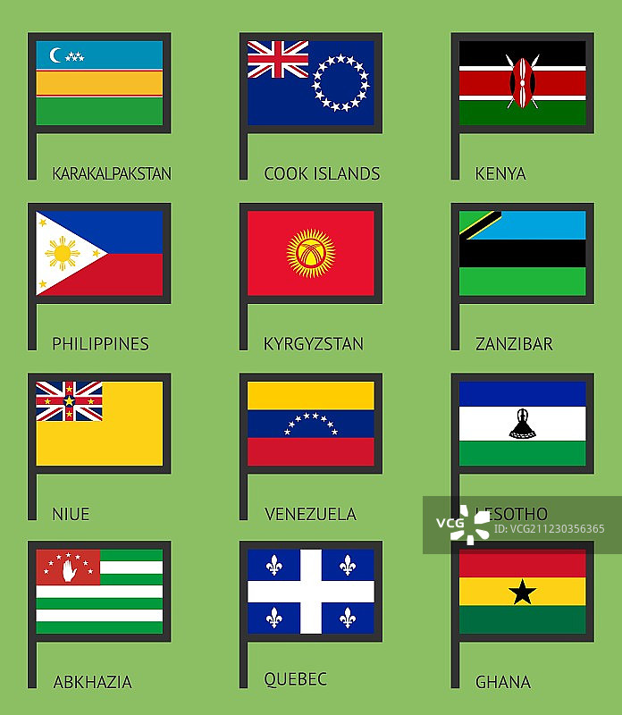 旗帜扁平化设计-16图片素材