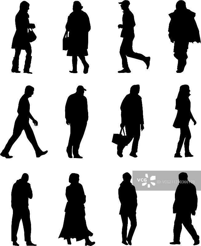 行走的人们图片素材