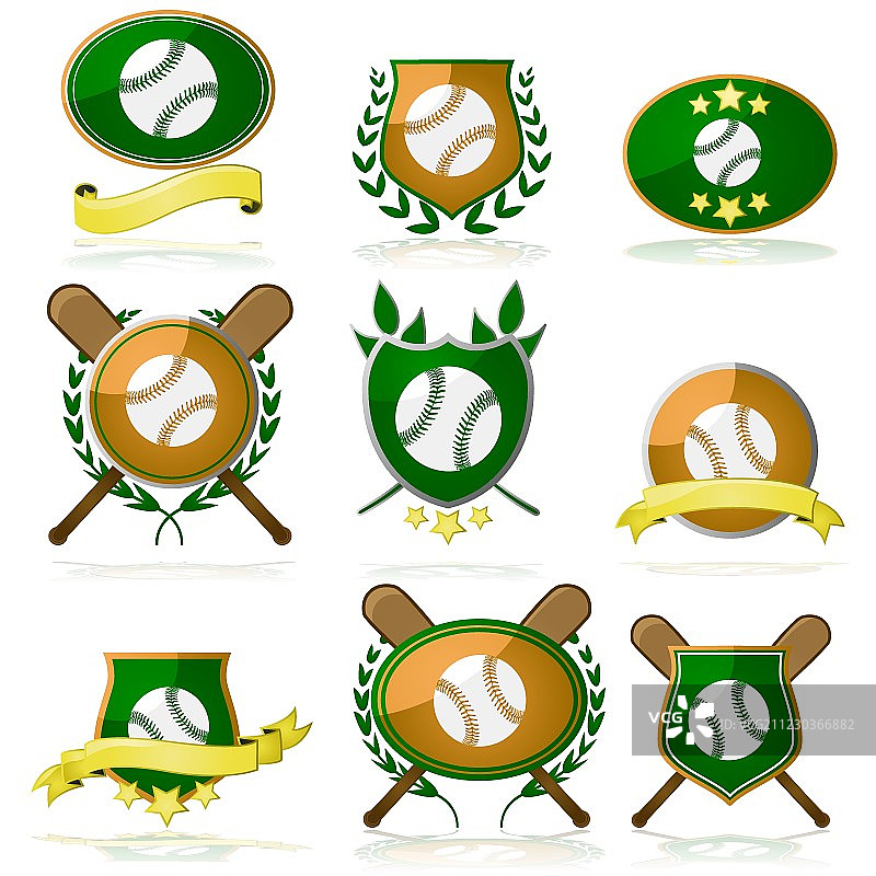 棒球徽章图片素材