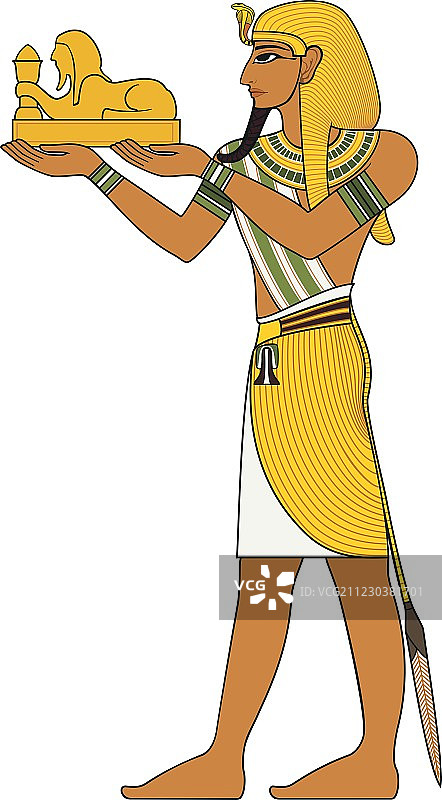 法老埃及古代符号孤立人物图片素材