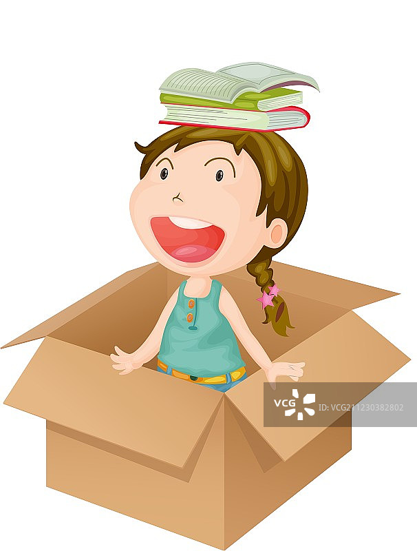 盒子里的女孩图片素材