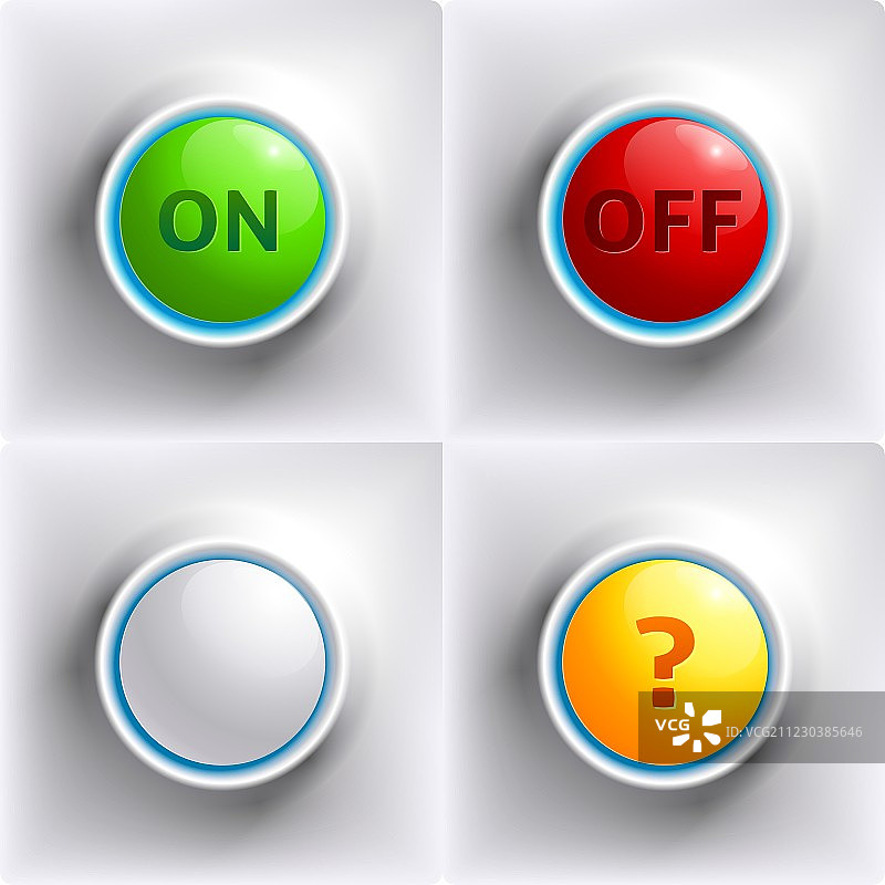 红绿黄三色按钮图片素材