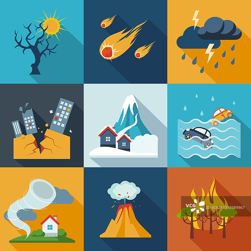 自然灾害图标图片素材