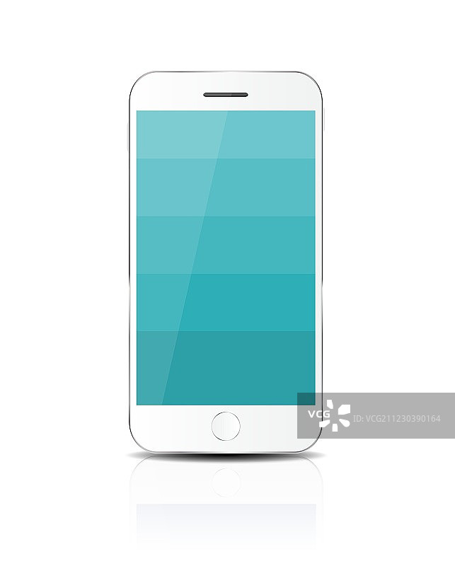 逼真蓝色屏幕手机图片素材