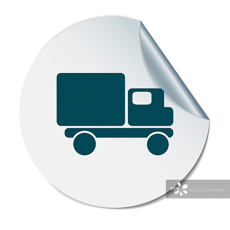 卡车物流图标符号，装满货物的卡车图片素材
