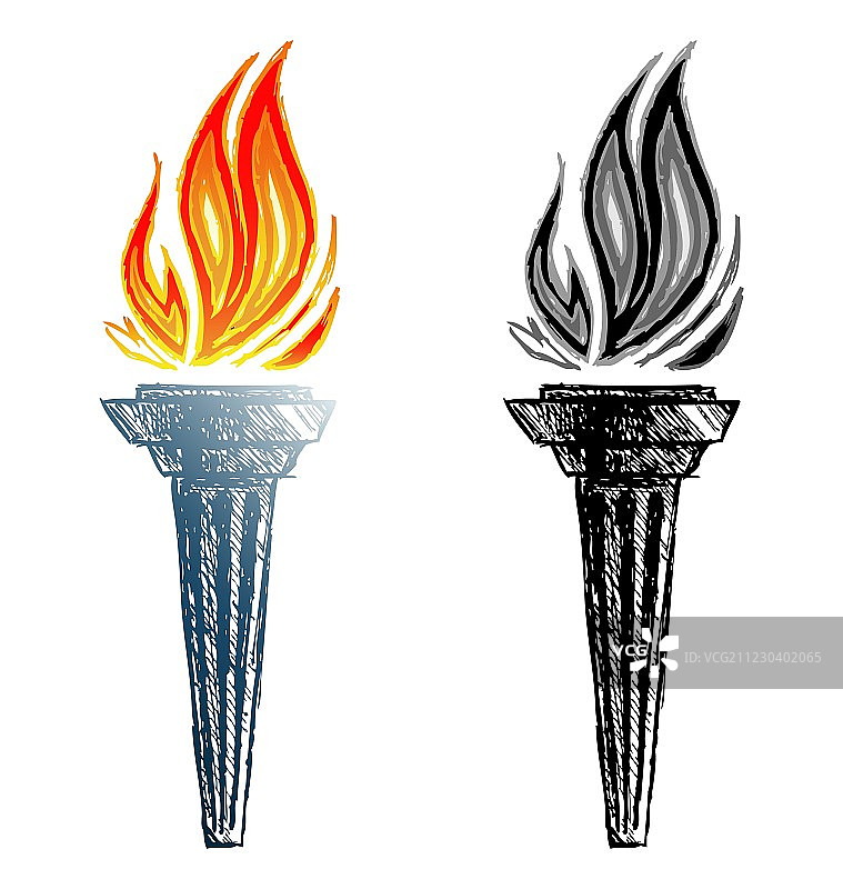 燃烧的火炬图片素材