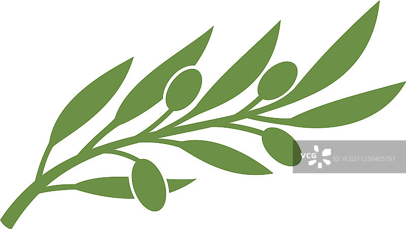 绿色橄榄枝标志图片素材