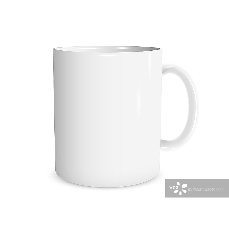 逼真的白色杯子图片素材