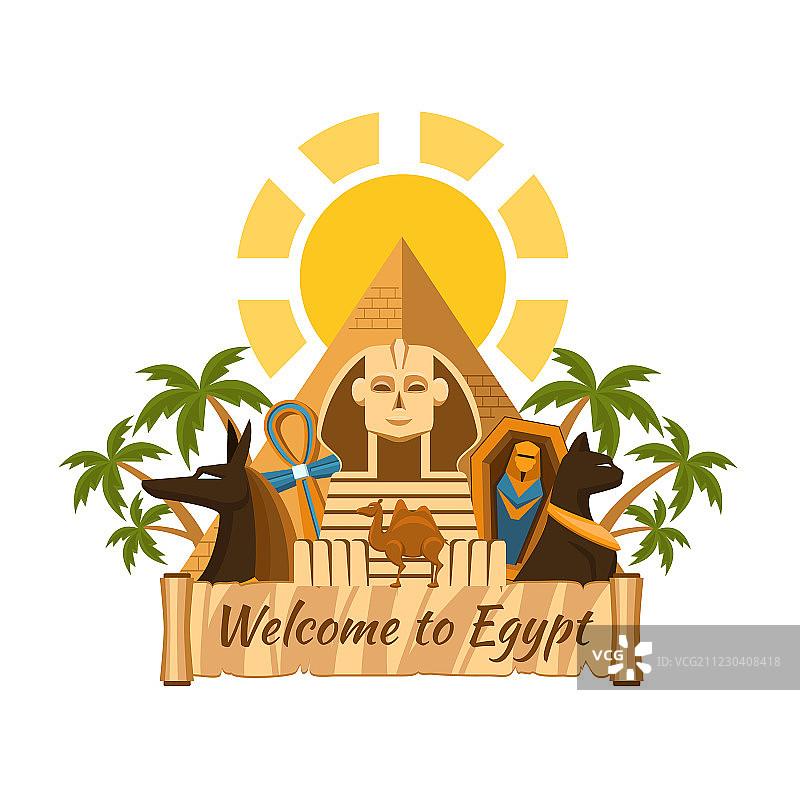 埃及标签图片素材