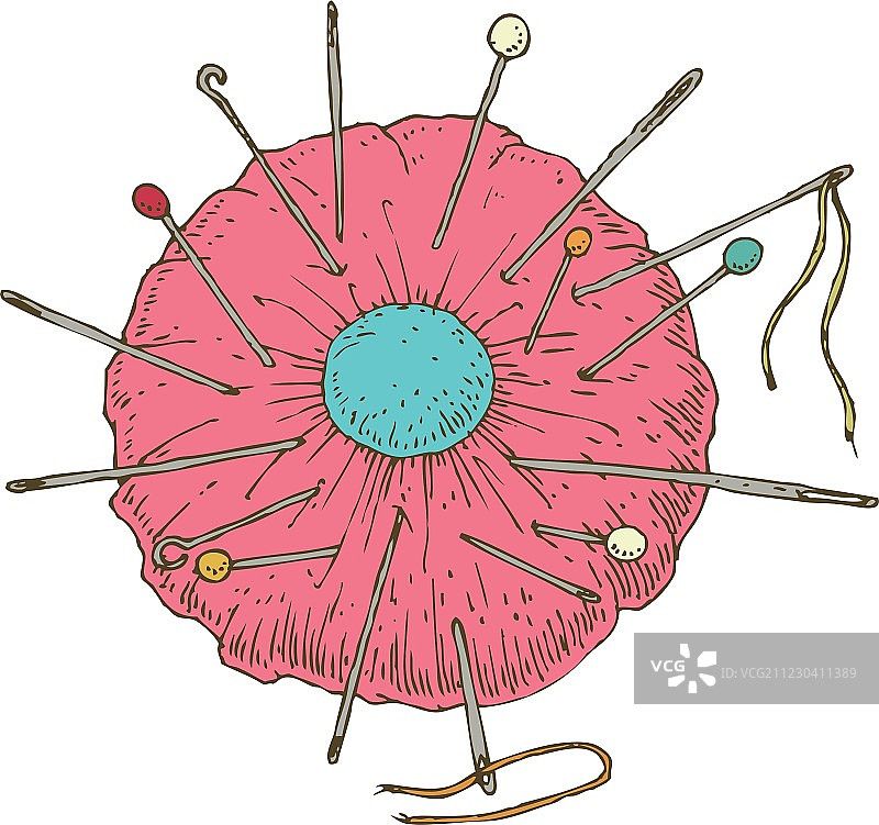 粉色针插和针图片素材