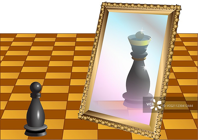 充当皇后的国际象棋兵图片素材