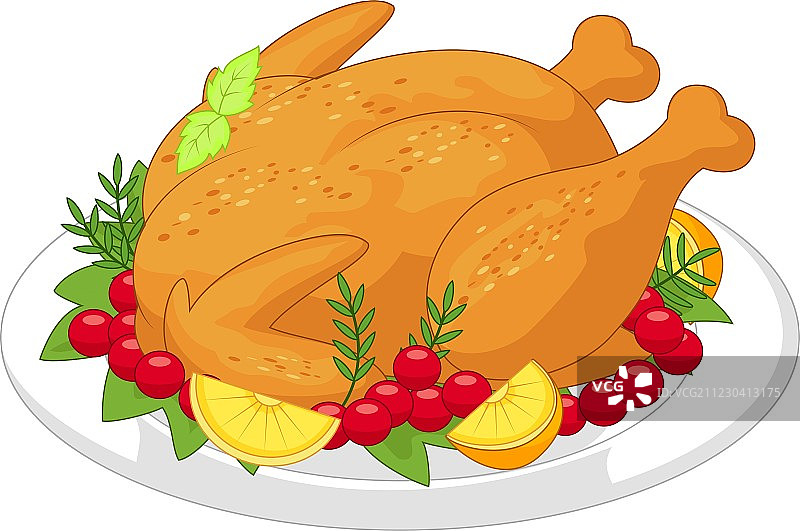 烤火鸡图片素材