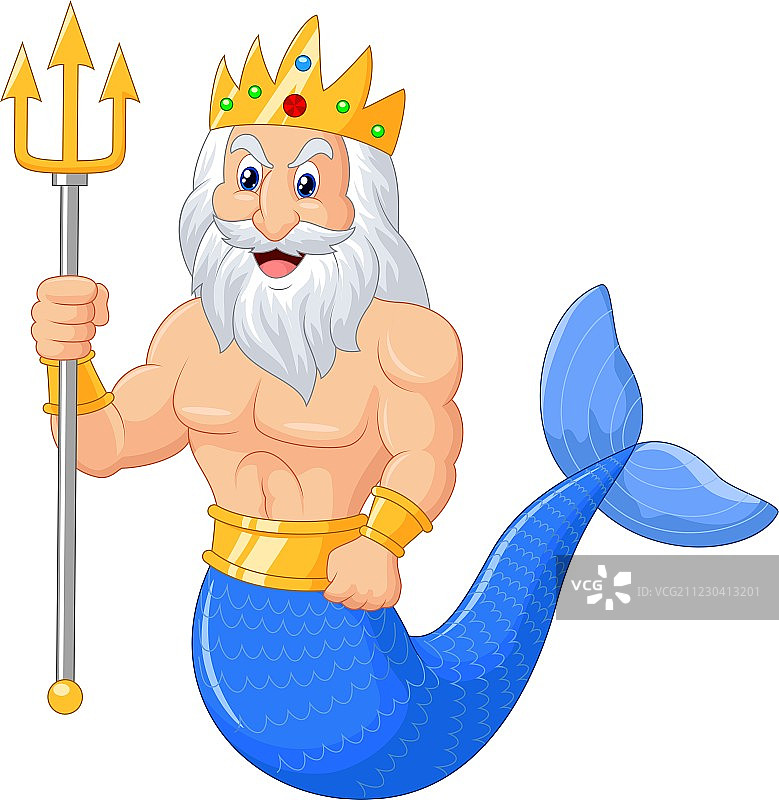 波塞冬卡通形象图片素材