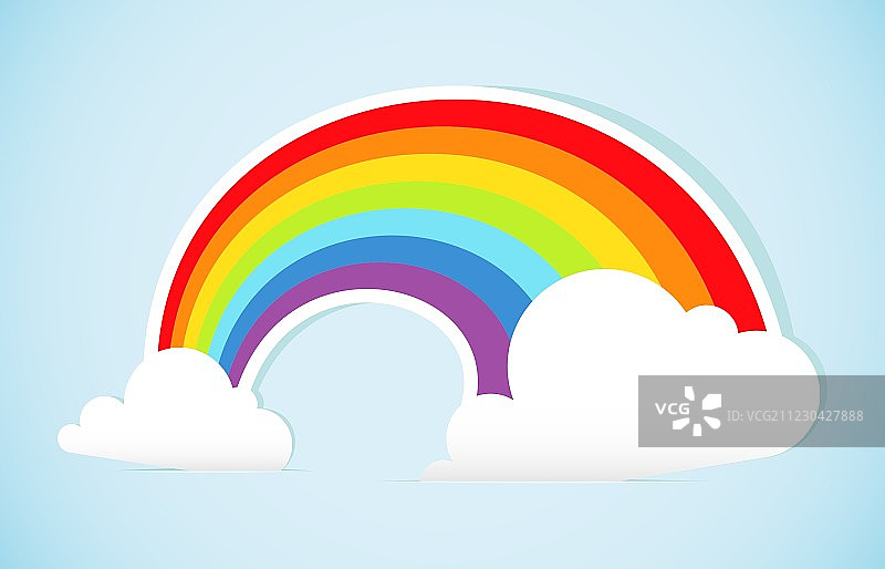 抽象纸彩虹图片素材