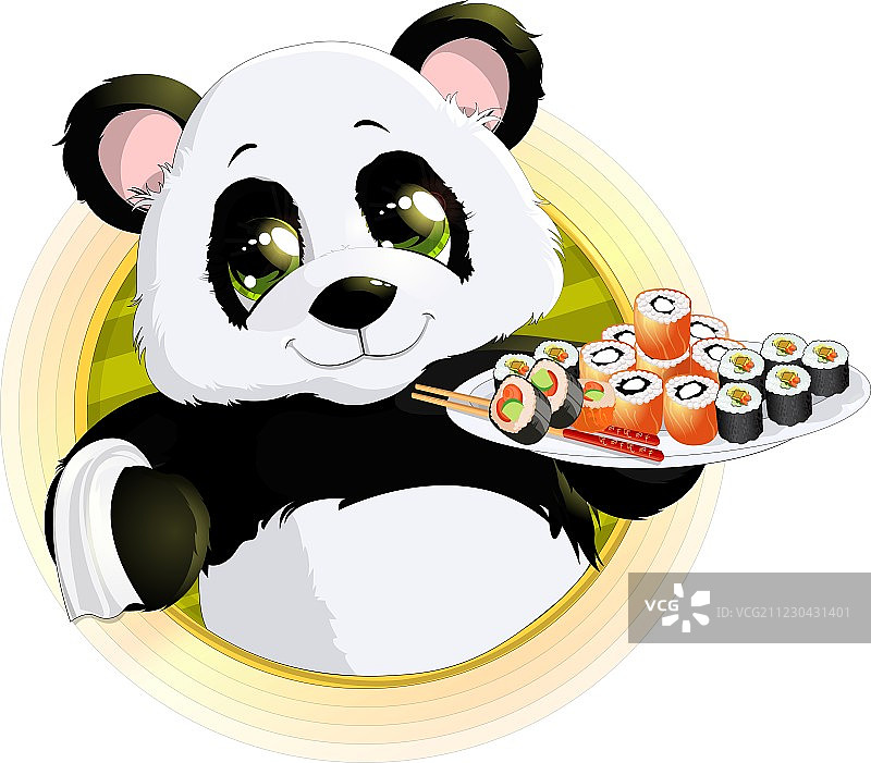 熊猫寿司图片素材