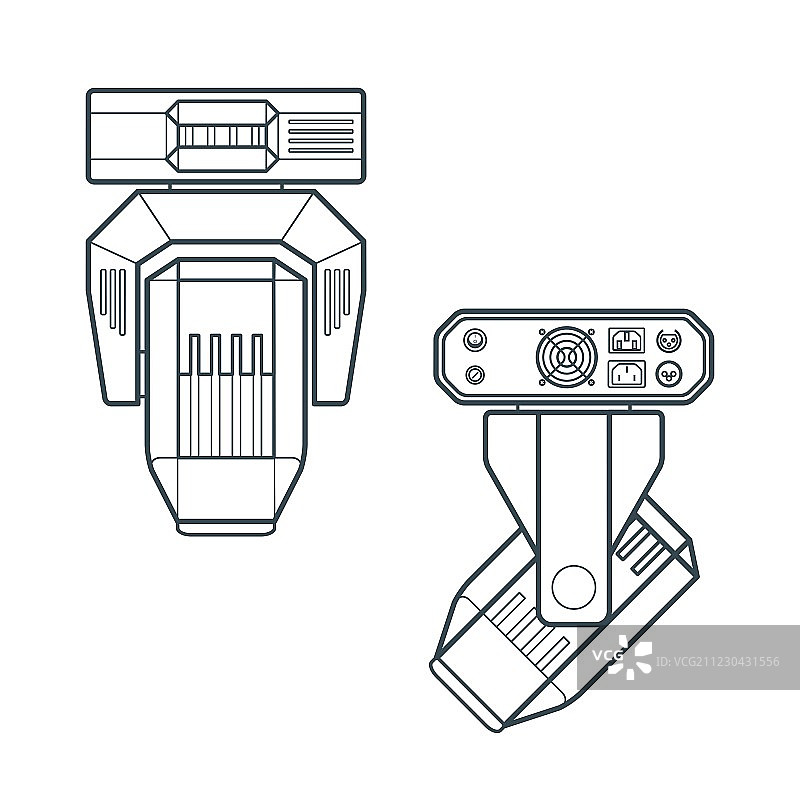 音乐会移动照明摇头灯轮廓图片素材