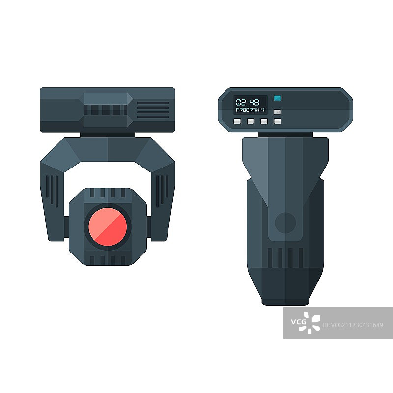 扁平风格的音乐会摇头灯图片素材