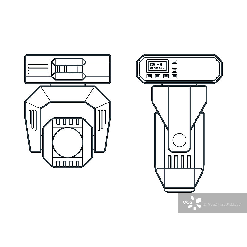 音乐会移动照明摇头灯轮廓图片素材
