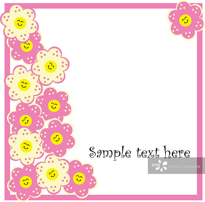 带鲜花的美丽春天背景图片素材