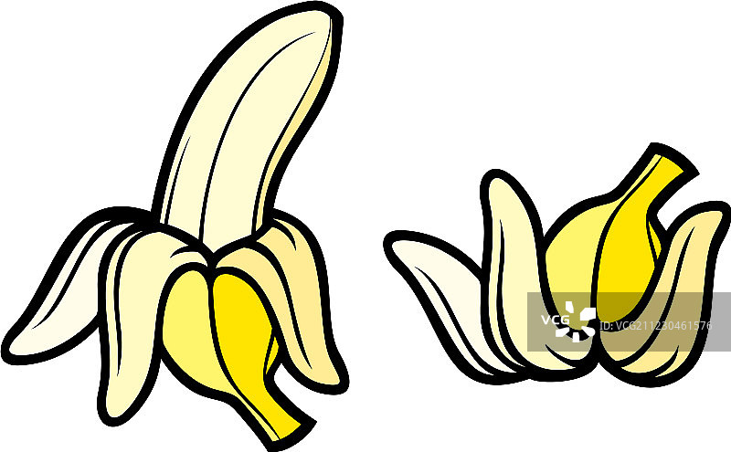 去皮香蕉和香蕉图片素材
