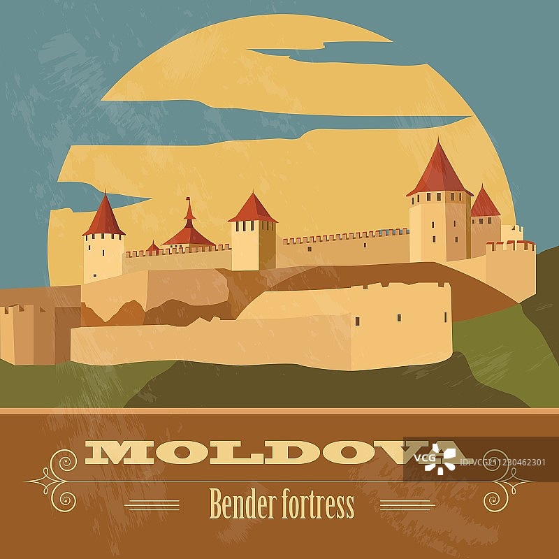 摩尔多瓦地标复古风格图像图片素材