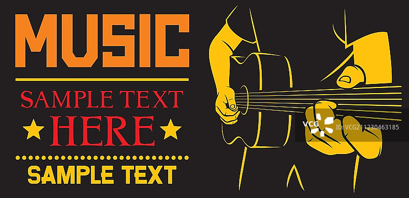 原声吉他演奏背景图片素材