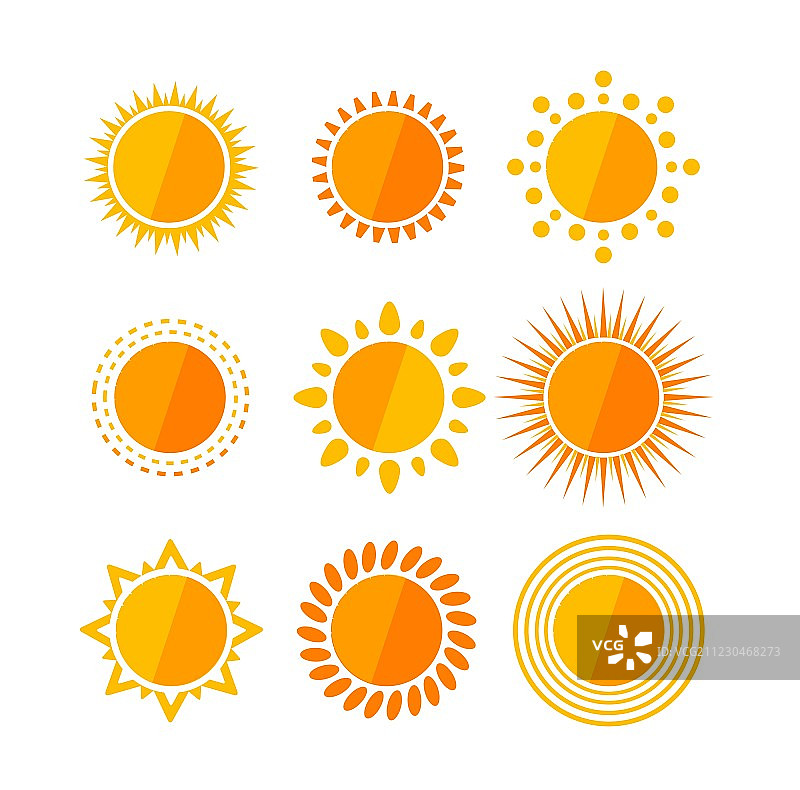 阳光扁平化合集图片素材
