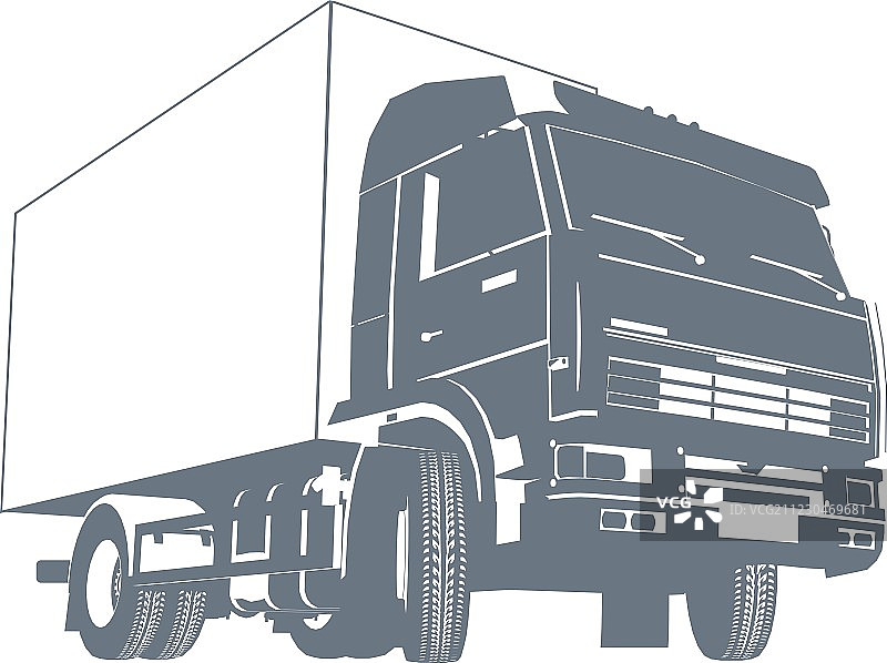 卡车剪影图片素材