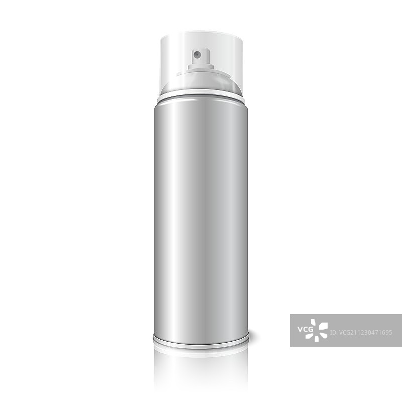 逼真的空白气雾剂喷雾金属3D模型图片素材