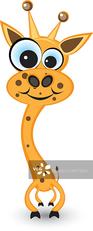滑稽的卡通长颈鹿图片素材