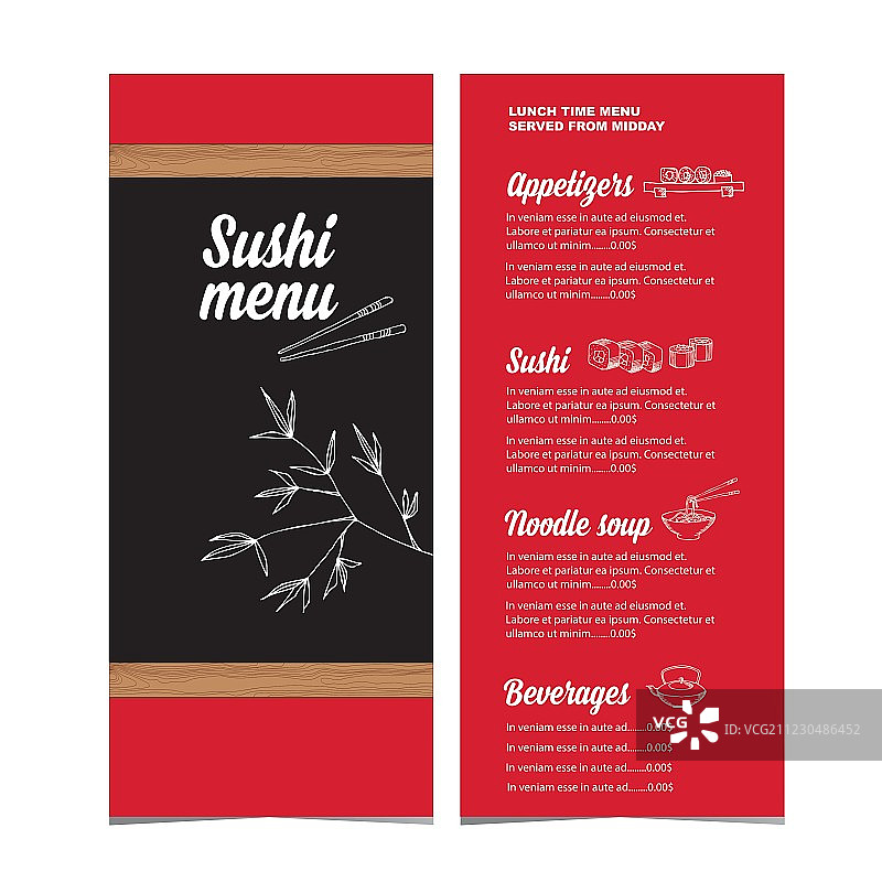 餐厅咖啡厅菜单模板设计图片素材