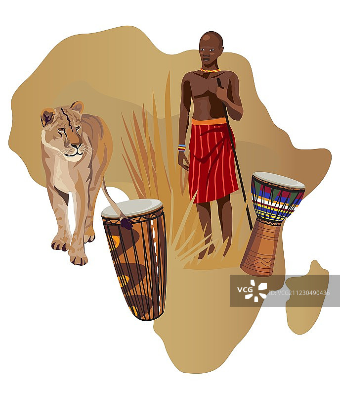 非洲野生动物文化图片素材