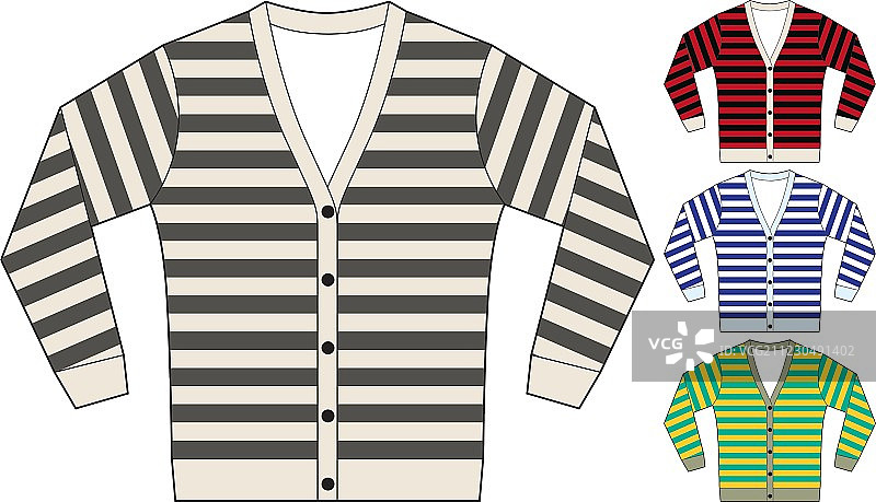 条纹运动衫模板图片素材