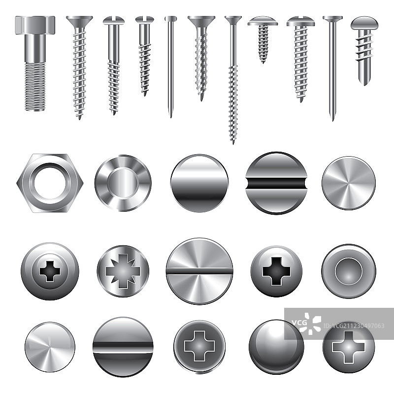 螺丝钉子套装图片素材