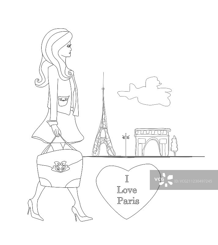 在巴黎购物的美女们图片素材