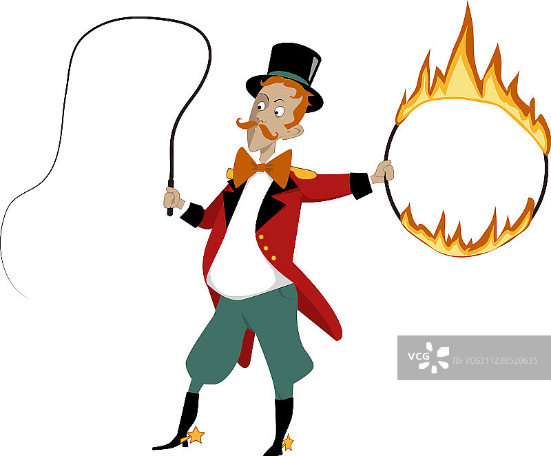 卡通驯狮人图片素材