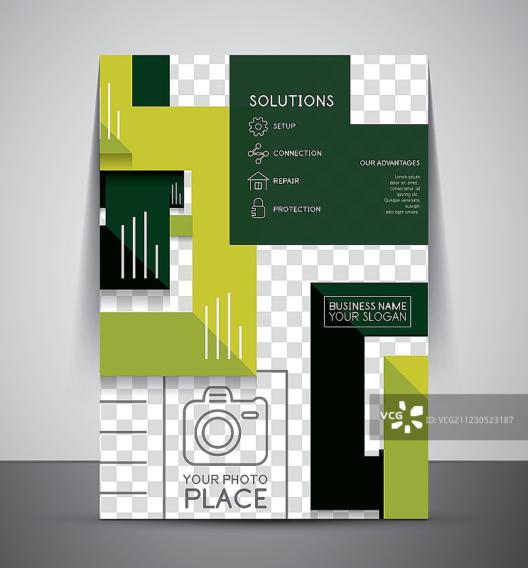 CMYK企业传单模板图片素材