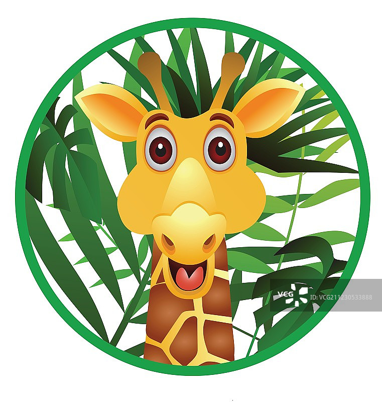 长颈鹿卡通图片素材