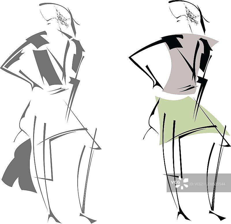 现代素描图片素材