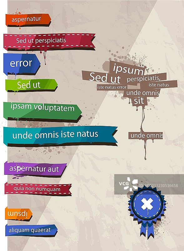 带有丝带的脏污背景图片素材