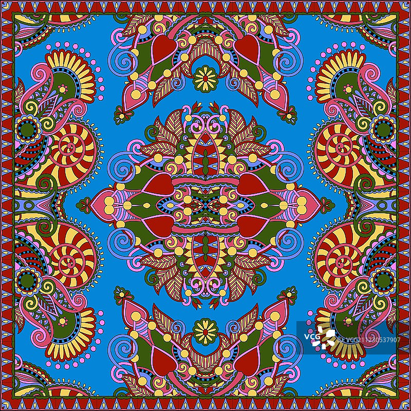 丝质围巾或方巾图案设计图片素材