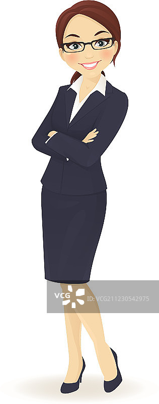站立的女商人图片素材