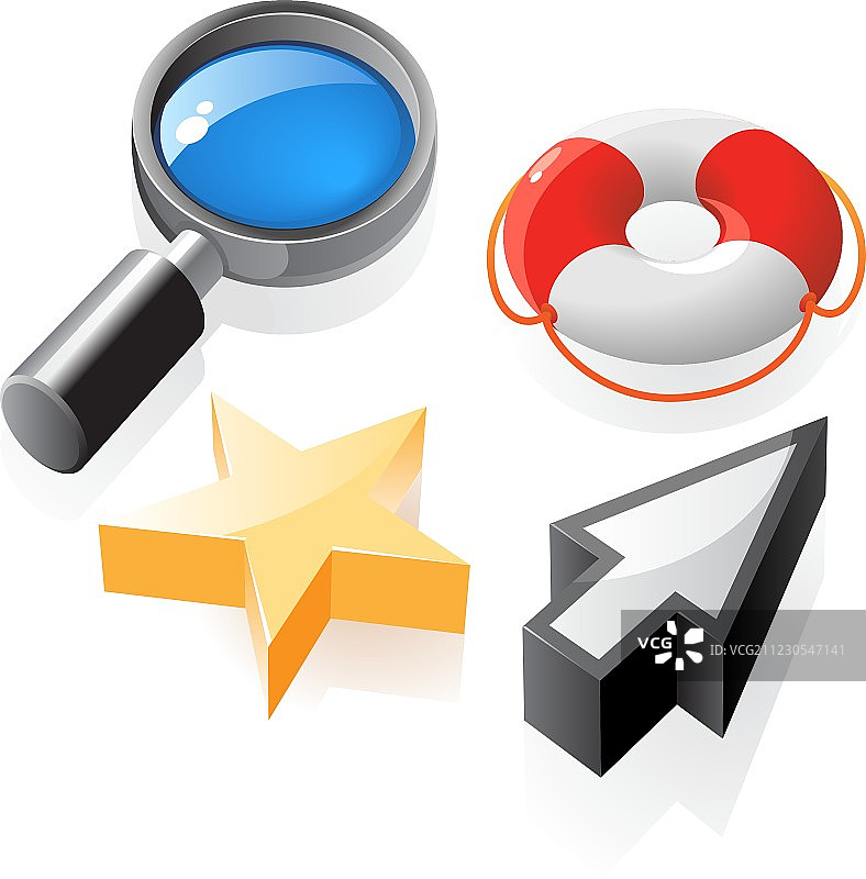 2.5D界面元素图标图片素材