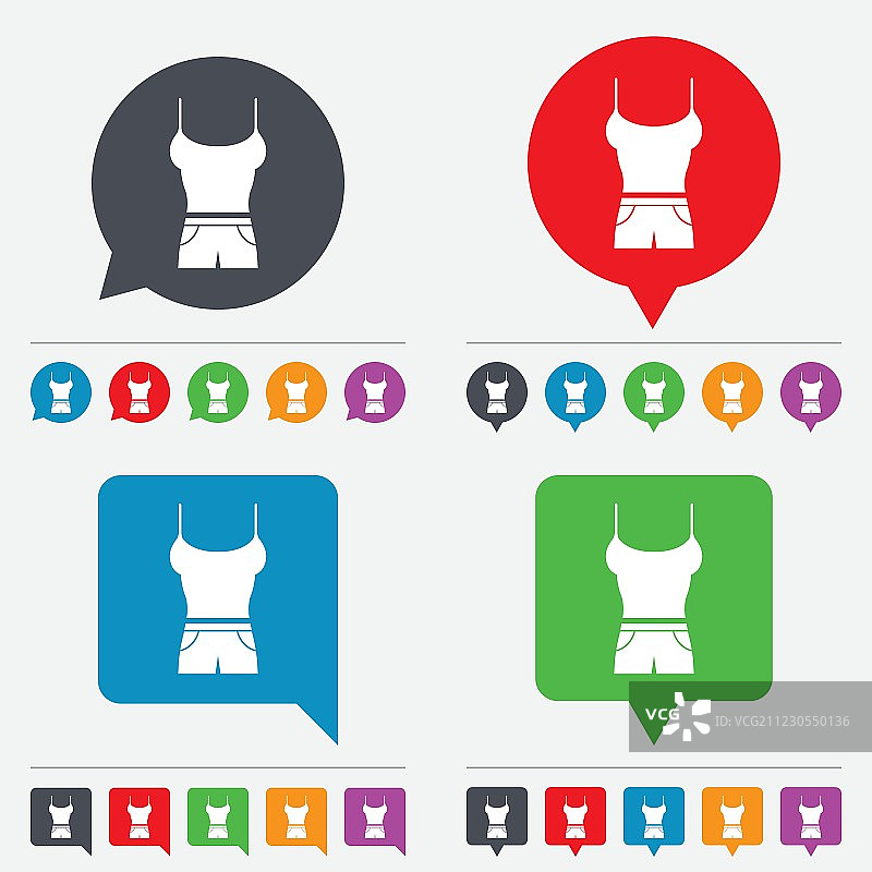 女士T恤标志：内衣和睡衣图片素材